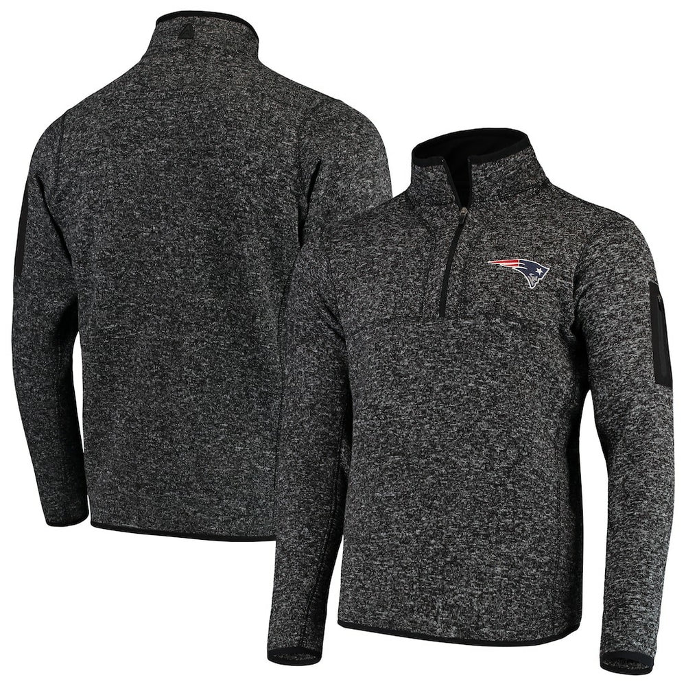 Antigua Fortune Quarter-Zip Pullover Jacket - New England Patriots