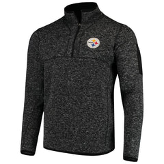 Antigua Fortune Quarter-Zip Pullover Jacket - Pittsburgh Steelers