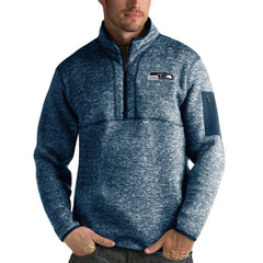 Antigua Fortune Quarter-Zip Pullover Jacket - Seattle Seahawks