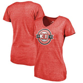 NHL Red Martin Brodeur New Jersey Devils Fanatics Women's Hall of Fame V-Neck Tri-Blend T-Shirt