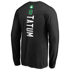 NBA Jayson Tatum Boston Celtics Team Backer Name & Number Long Sleeve T-Shirt
