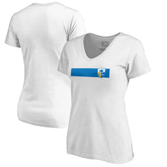 Women's Vintage Rugby Stripe V-Neck T-Shirt - Los Angeles Chargers