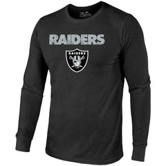 Majestic Threads Lockup Tri-Blend Long Sleeve T-Shirt - Las Vegas Raiders