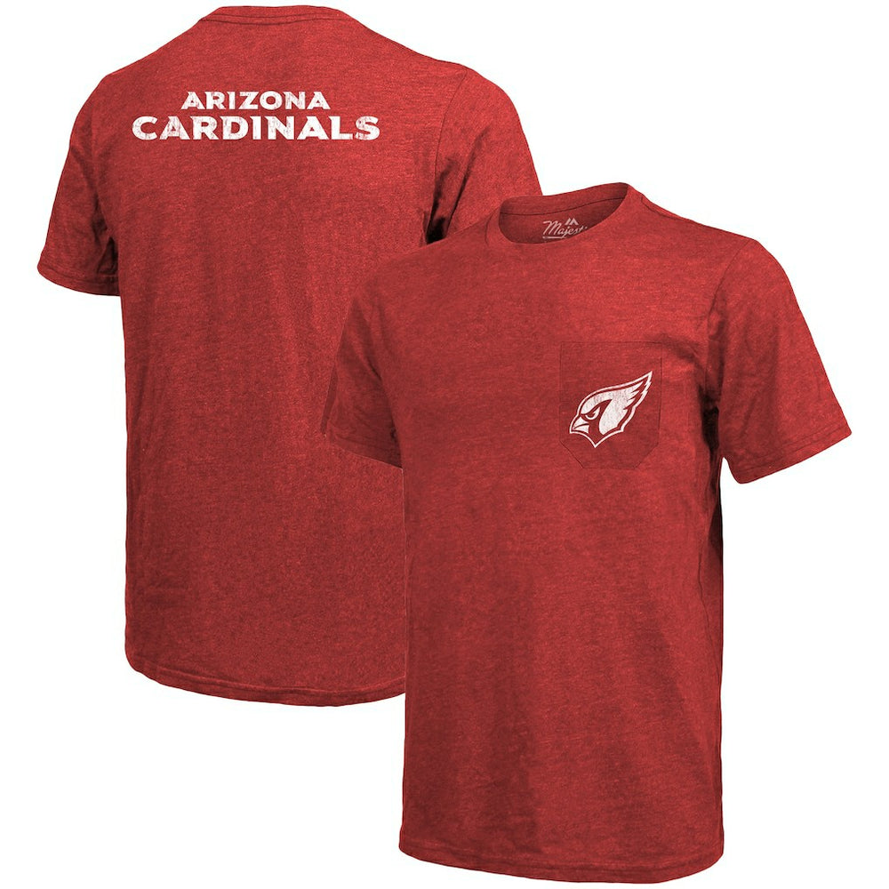 Majestic Threads Tri-Blend Pocket T-Shirt - Arizona Cardinals