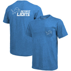 Majestic Threads Tri-Blend Pocket T-Shirt - Detroit Lions