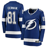 NHL Blue Erik Cernak Tampa Bay Lightning Fanatics Women's Home Breakaway Player Jersey