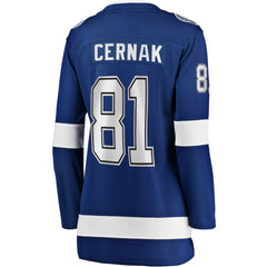 NHL Blue Erik Cernak Tampa Bay Lightning Fanatics Women's Home Breakaway Player Jersey