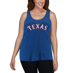 MLB Texas Rangers Soft as a Grape Women's Plus Size Swing for the Fences Racerback Tank Top
