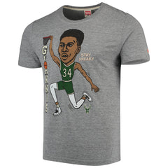 NBA Giannis Antetokounmpo Milwaukee Bucks Player Graphic Tri-Blend T-Shirt