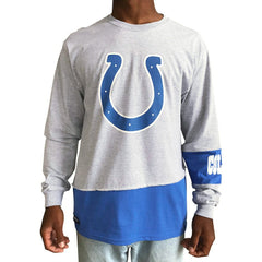 Refried Apparel Sustainable Upcycled Angle Long Sleeve T-Shirt - Indianapolis Colts
