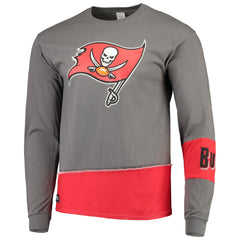 Refried Apparel Sustainable Upcycled Angle Long Sleeve T-Shirt - Tampa Bay Buccaneers
