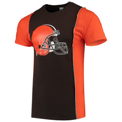 Refried Apparel Sustainable Upcycled Split T-Shirt - Cleveland Browns