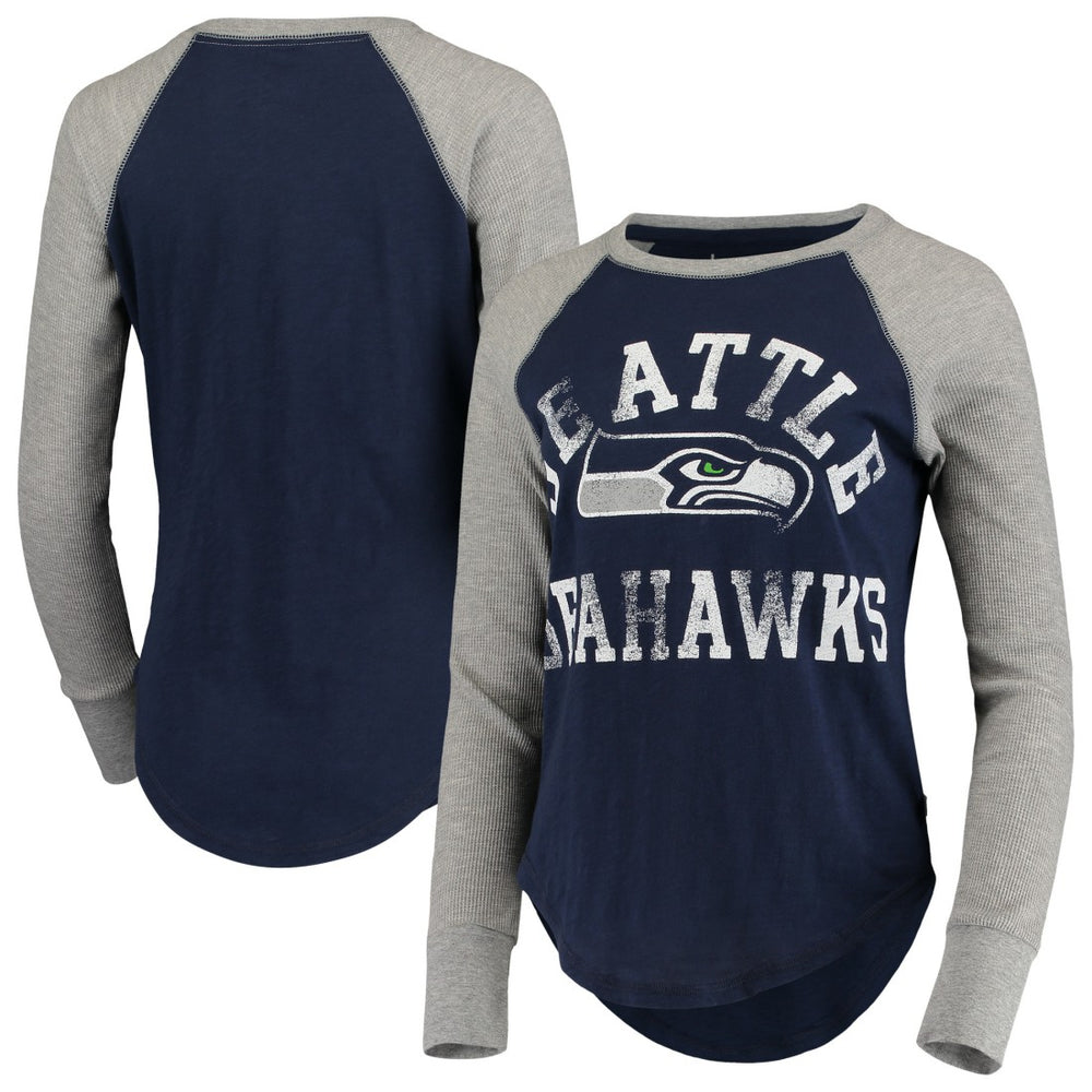 Touch Women's Waffle Raglan Lightweight Long Sleeve T-Shirt - Seattle Seahawks