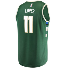 NBA Brook Lopez Milwaukee Bucks Fast Break Replica Player Jersey Green