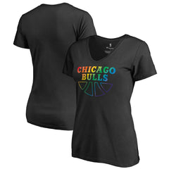 NBA Chicago Bulls Women's Team Pride Wordmark V-Neck T-Shirt sale