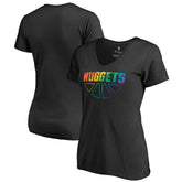 NBA Denver Nuggets Women's Team Pride Wordmark V-Neck T-Shirt sale