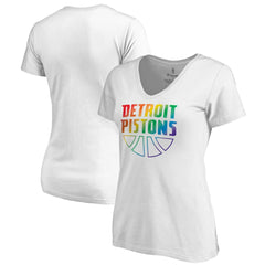 NBA Detroit Pistons Women's Team Pride Wordmark V-Neck T-Shirt sale