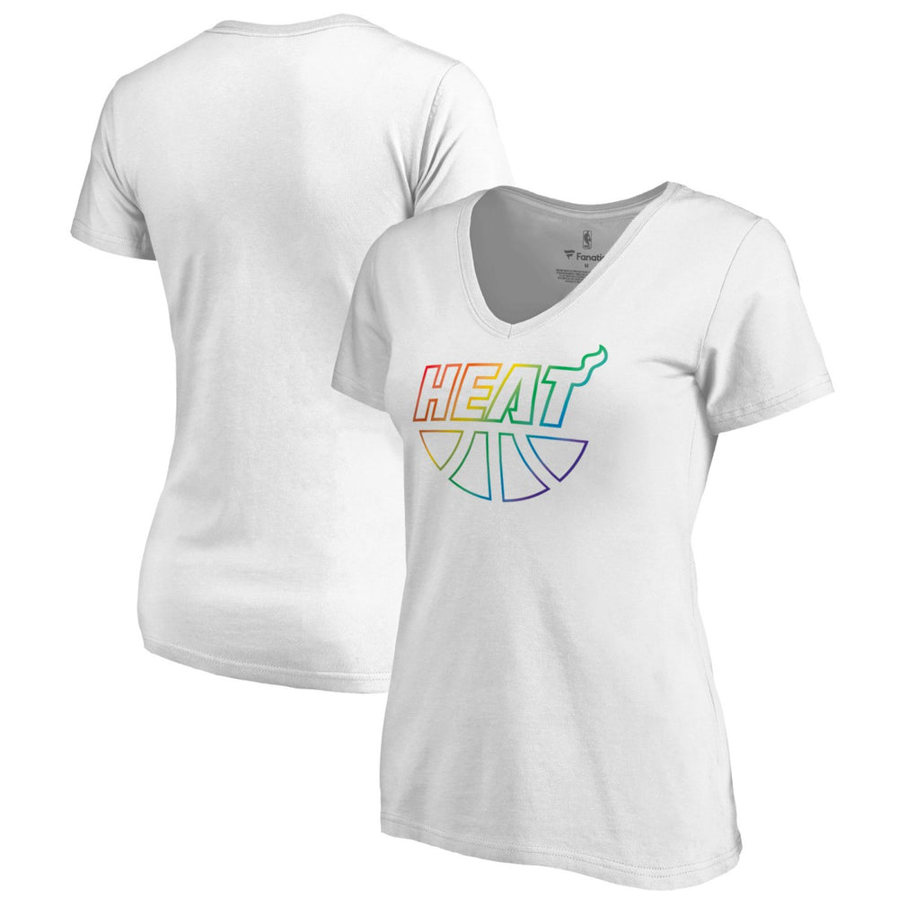 NBA Miami Heat Women's Team Pride Wordmark V-Neck T-Shirt