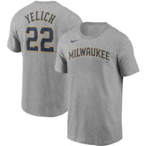 MLB Christian Yelich Milwaukee Brewers Nike Name & Number T-Shirt
