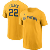 MLB Christian Yelich Milwaukee Brewers Nike Name & Number T-Shirt