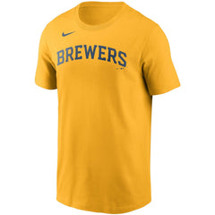 MLB Christian Yelich Milwaukee Brewers Nike Name & Number T-Shirt
