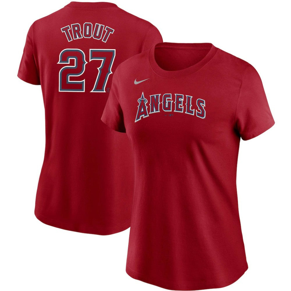 MLB Mike Trout Los Angeles Angels Nike Women's Name & Number T-Shirt