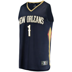 NBA Zion Williamson New Orleans Pelicans Youth Replica Fast Break Jersey Navy