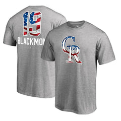 MLB Charlie Blackmon Colorado Rockies Banner Wave Name & Number T-Shirt