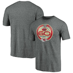 60th Season Logo Weathered Tri-Blend T-Shirt - Kansas City Chiefs