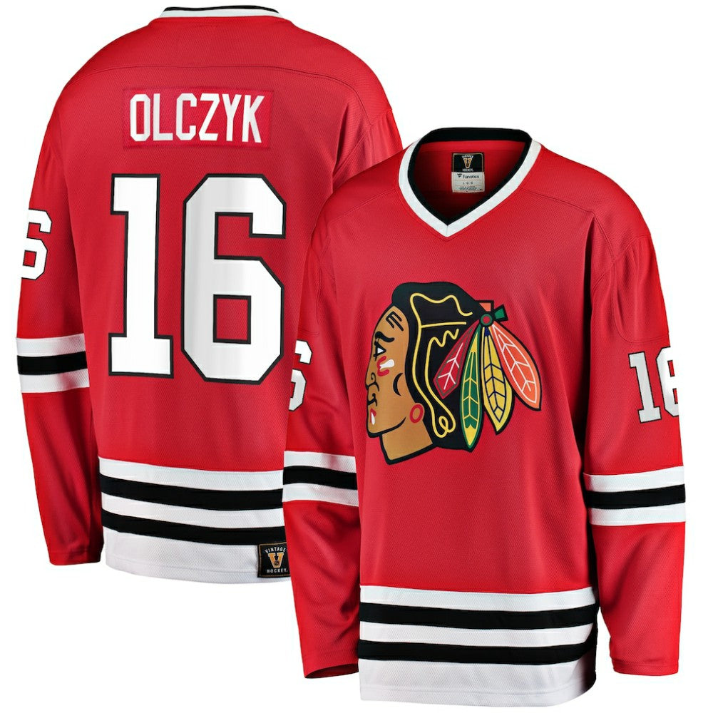 NHL Red Eddie Olczyk Chicago Blackhawks Fanatics Premier Breakaway Retired Player Jersey