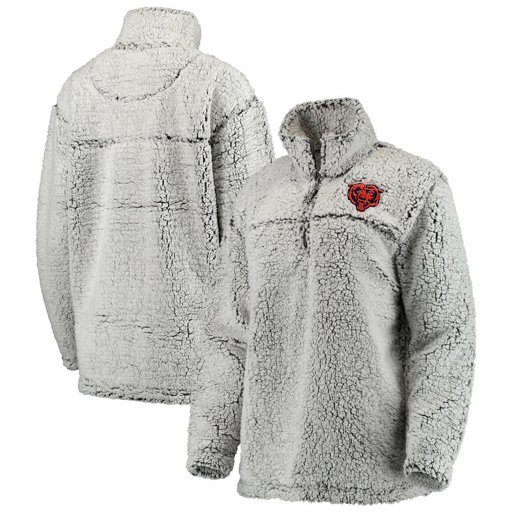 Women's Sherpa Quarter-Zip Pullover Jacket - Chicago Bears