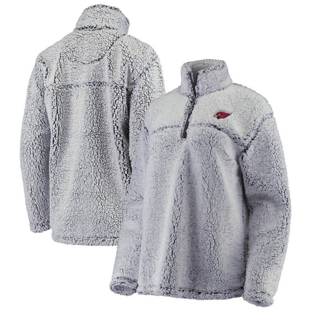 G-III 4Her by Carl Banks Women's Sherpa Quarter-Zip Pullover Jacket - Arizona Cardinals