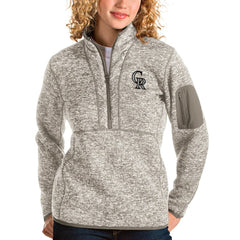 MLB Colorado Rockies Antigua Women's Fortune Quarter-Zip Pullover Jacket