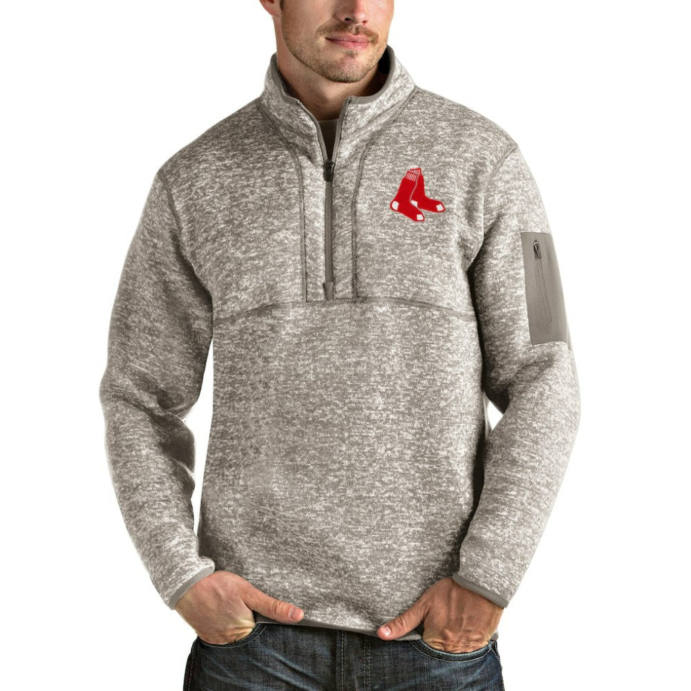 MLB Boston Red Sox Antigua Fortune Quarter-Zip Pullover Jacket