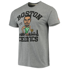 NBA Jayson Tatum Boston Celtics Caricature Tri-Blend T-Shirt