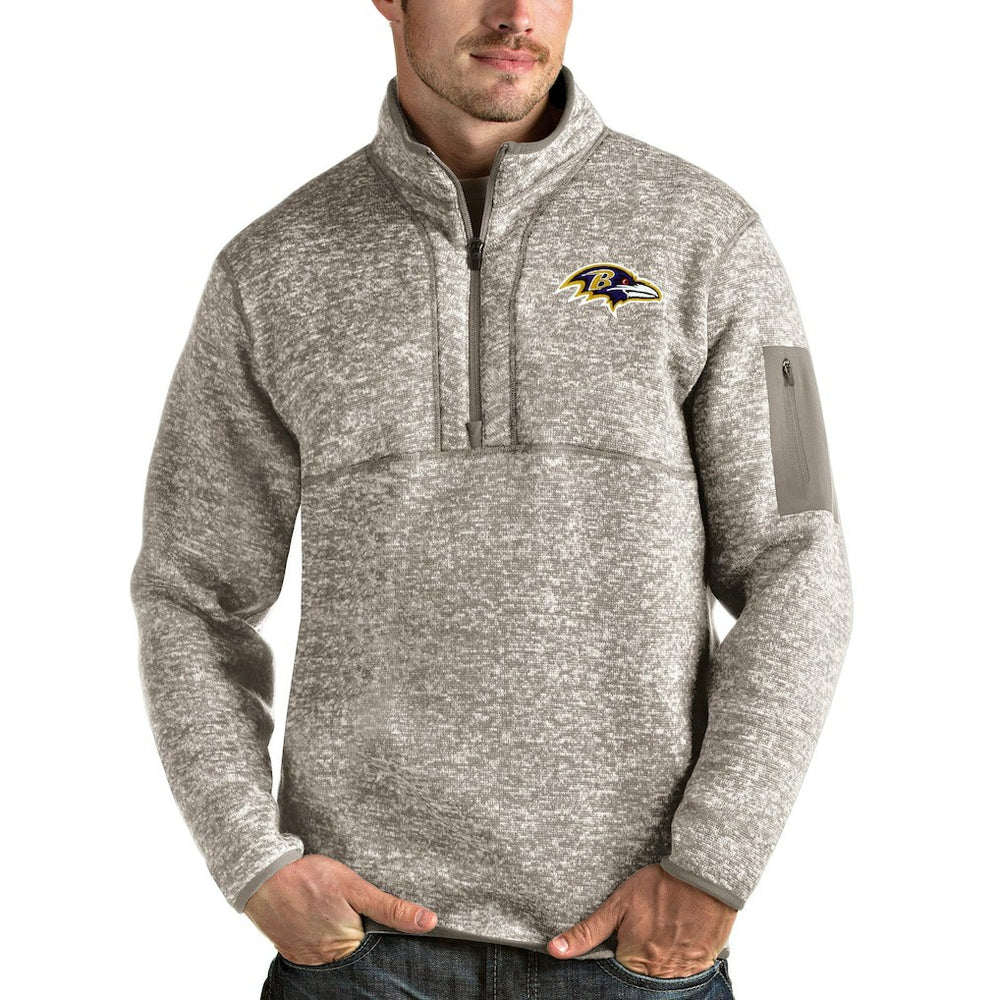 Antigua Fortune Quarter-Zip Pullover Jacket - Baltimore Ravens