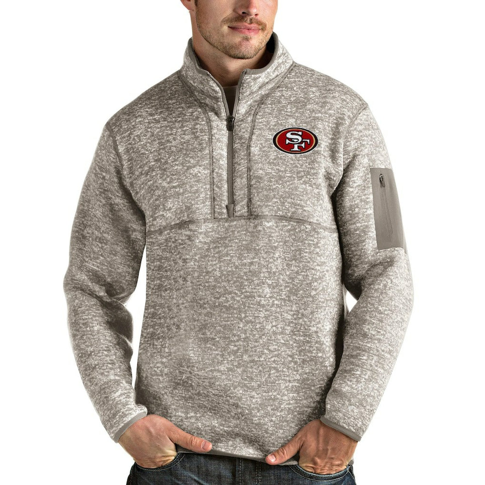 Antigua Fortune Quarter-Zip Pullover Jacket - San Francisco 49ers
