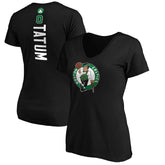 NBA Jayson Tatum Boston Celtics Women's Playmaker Name & Number V-Neck T-Shirt