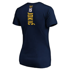 NBA Nikola Jokic Denver Nuggets Women's Playmaker Name & Number V-Neck T-Shirt sale