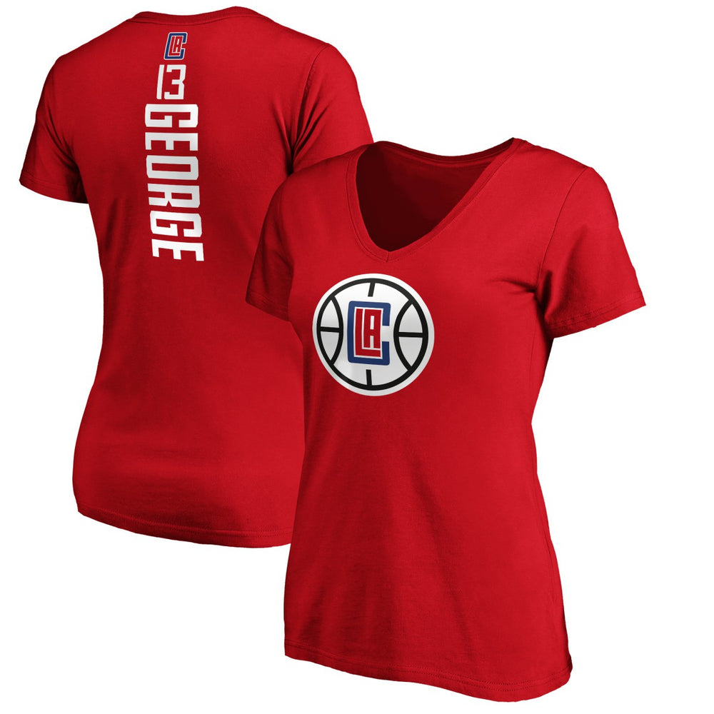 NBA Paul George LA Clippers Women's Playmaker Name & Number V-Neck T-Shirt