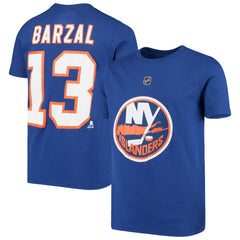 NHL Royal Mathew Barzal New York Islanders Youth Player Name & Number T-Shirt