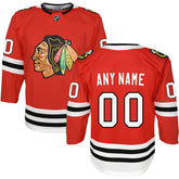 NHL Red Chicago Blackhawks Youth Premier Custom Jersey