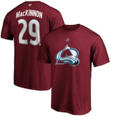 NHL Burgundy Nathan MacKinnon Colorado Avalanche Fanatics Authentic Stack Player Name & Number T-Shirt