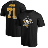 NHL Black Evgeni Malkin Pittsburgh Penguins Fanatics Authentic Stack Player Name & Number T-Shirt