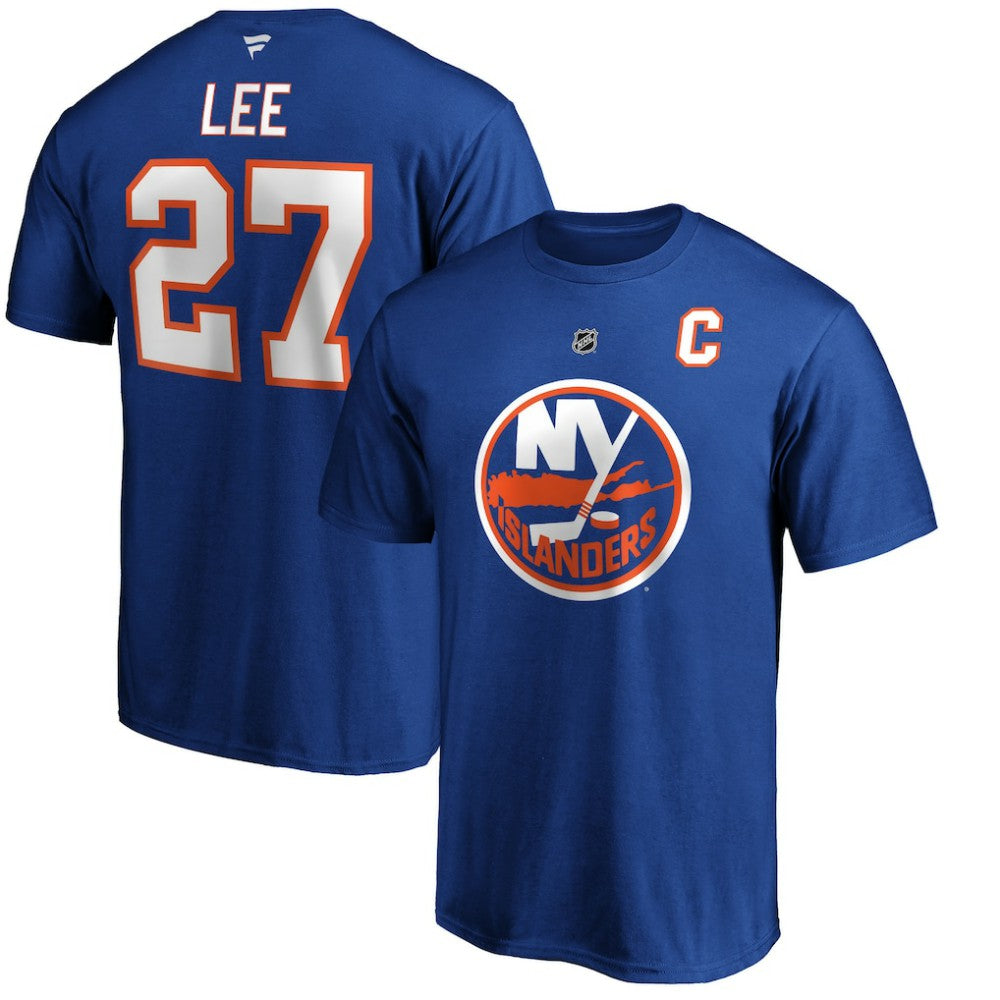 NHL Royal Anders Lee New York Islanders Fanatics Authentic Stack Player Name & Number T-Shirt