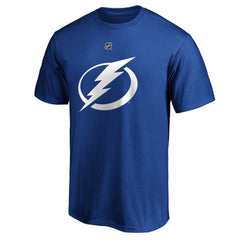 NHL Blue Nikita Kucherov Tampa Bay Lightning Fanatics Authentic Stack Player Name & Number T-Shirt
