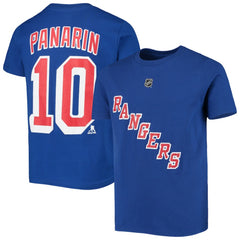 NHL Blue Artemi Panarin New York Rangers Youth Player Name & Number T-Shirt
