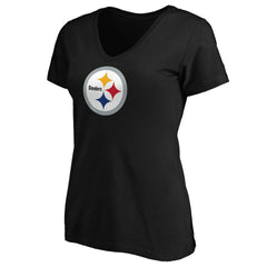 Women's Primary Logo V-Neck T-Shirt - Pittsburgh Steelers