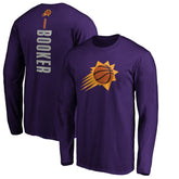 NBA Devin Booker Phoenix Suns Playmaker Name & Number Long Sleeve T-Shirt