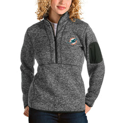 Antigua Women's Fortune Half-Zip Pullover Jacket - Miami Dolphins